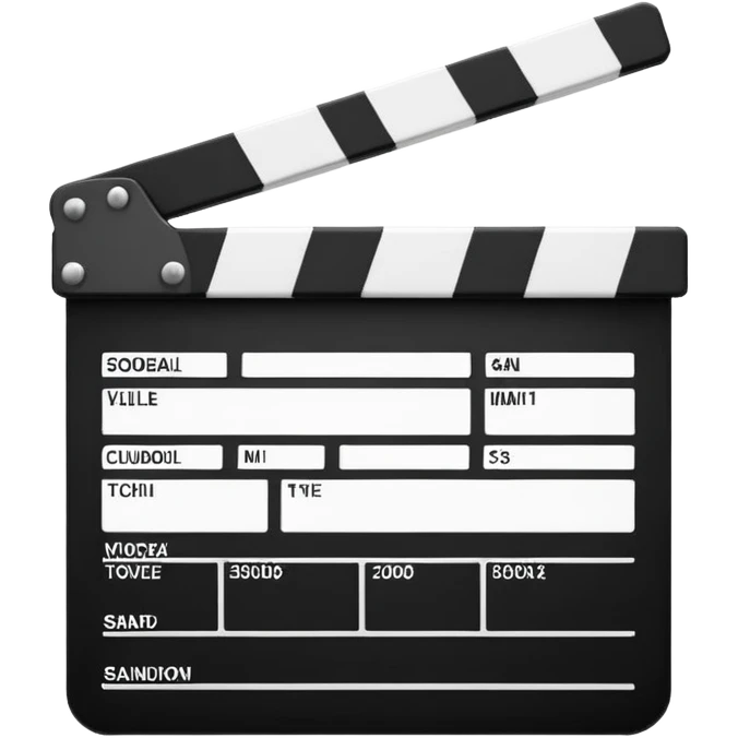 movie clapperboard mid-snap emoji