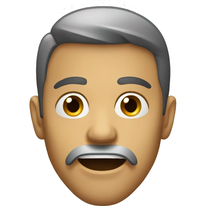 silence emoji with defined jaw emoji