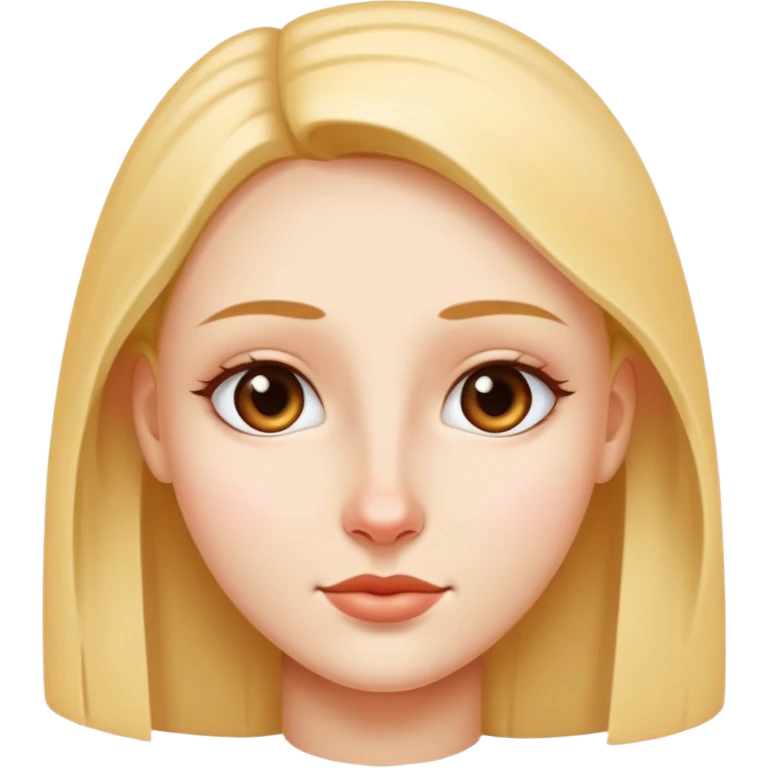 girl face without a nose emoji