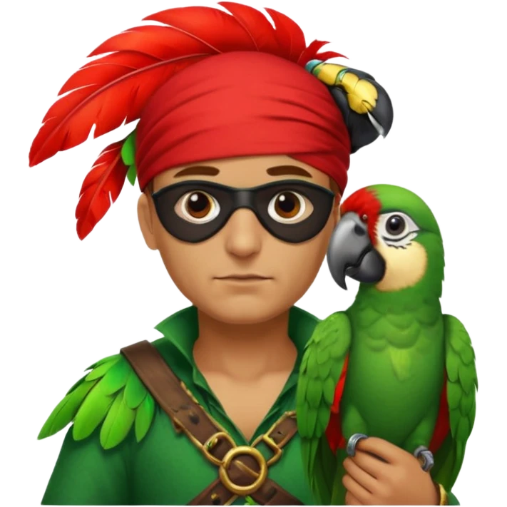 pirate and parrot emoji