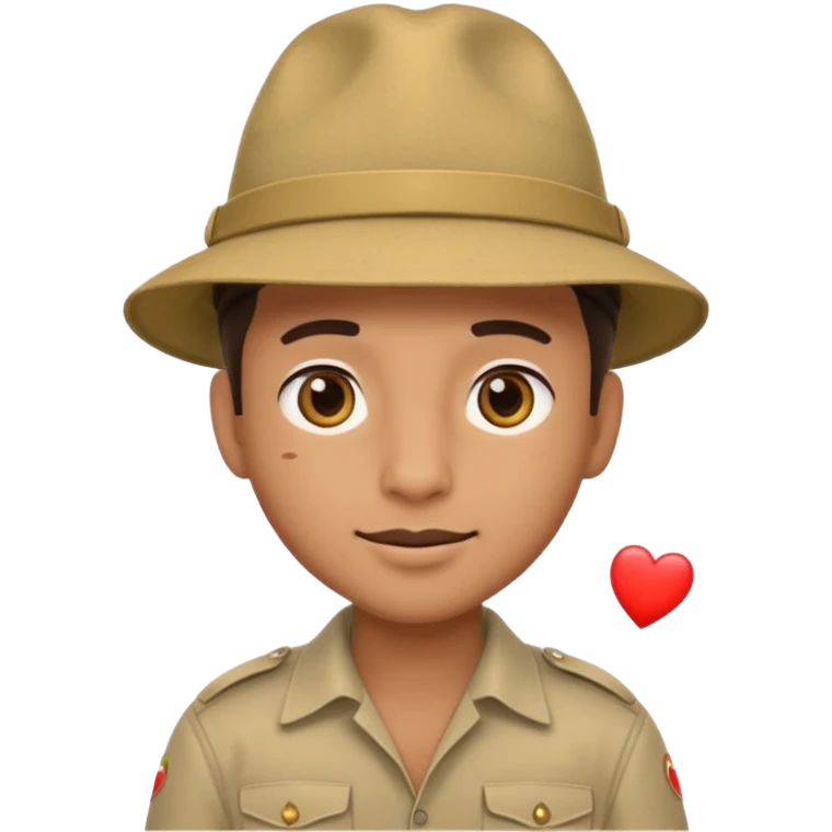 male safari operator with heart eyes emoji