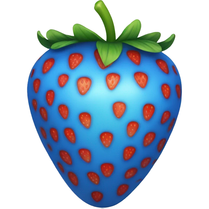 Blue strawberry  emoji