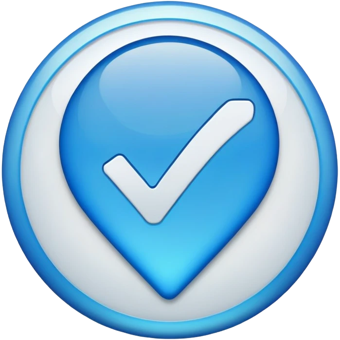 Blue tick  emoji