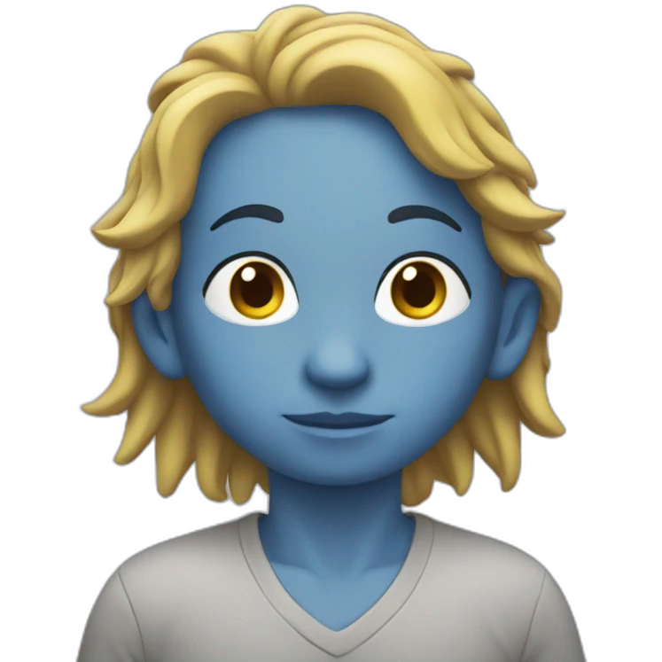 Sol azul emoji