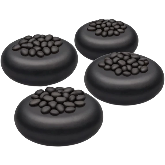 6 black lentils, simple and clear emoji