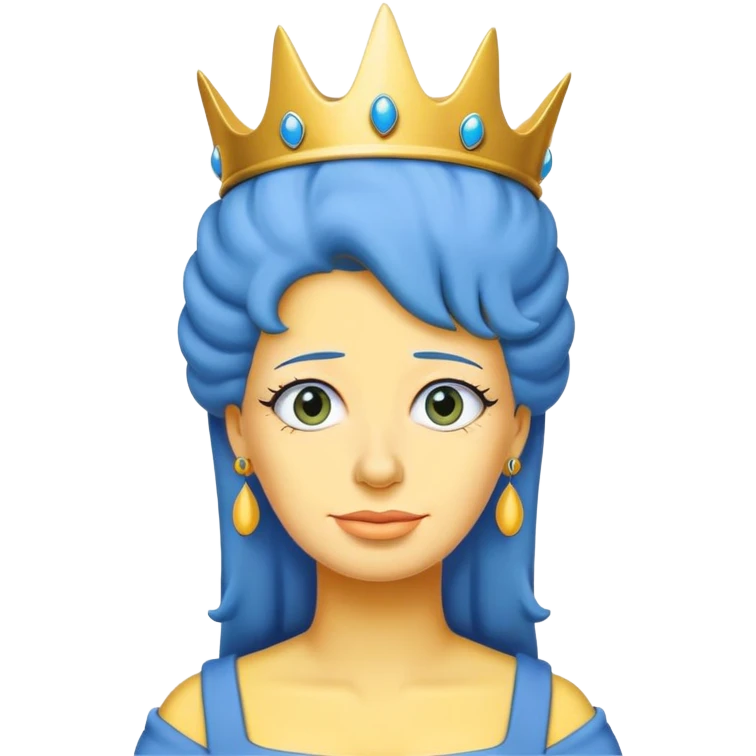 Marge Simpson with her tall blue hair emoji