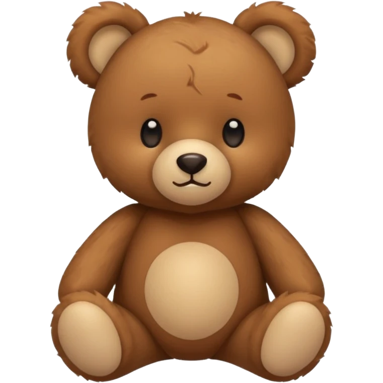 Cute flat-style teddy bear icon for infant daycare. PNG, transparent.
 emoji