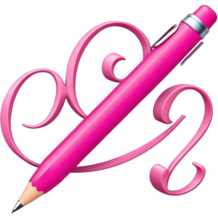 Something pink writing emoji