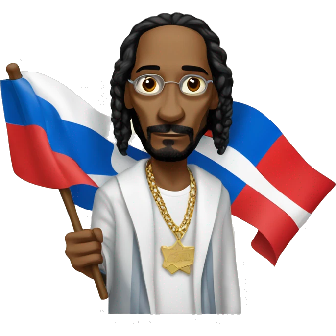 Snoop dogg holding russian flag emoji