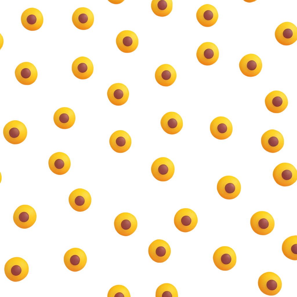five dots arranged in the signature pattern of misen.com logo, center dot replaced by a playful poop emoji face, clean modern simple style emoji