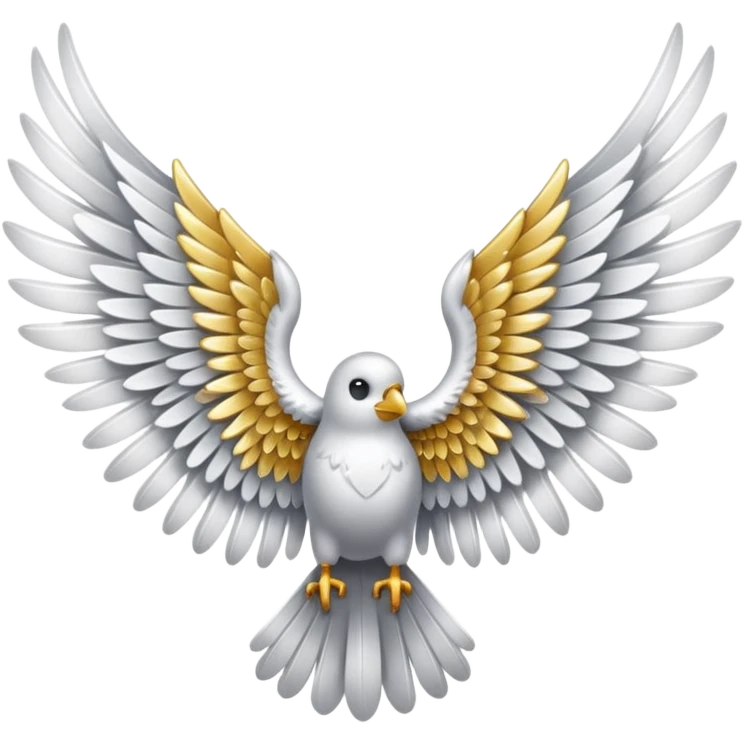 wings glitter white emoji