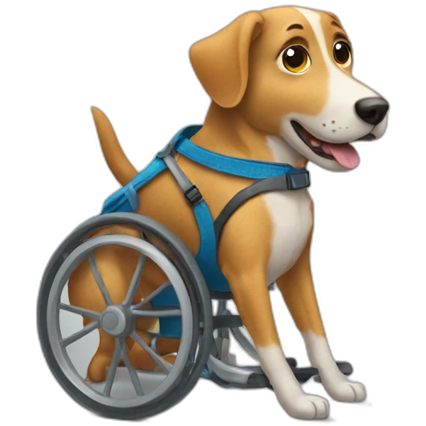 dog in wheelchair emoji