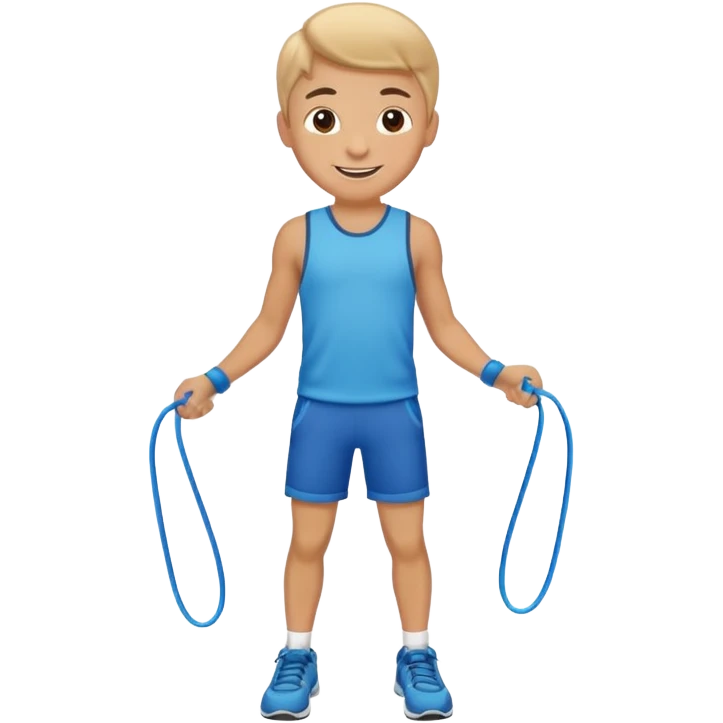 Boy with Skipping Rope pose emoji