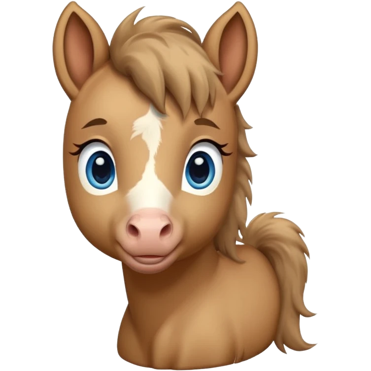 a foal horse with big blue eyes emoji