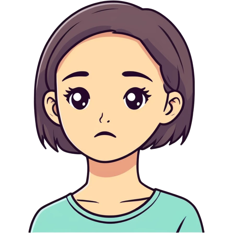 Girl with FOMO emoji