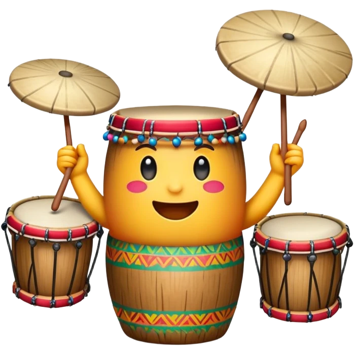 emoji playing hawaiian drums emoji