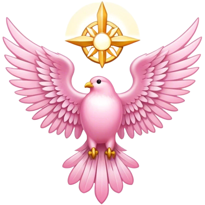 6 wings emblem holy light pink emoji