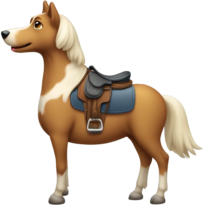 Dog riding horse emoji