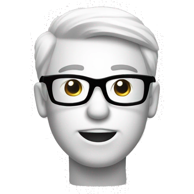 Emoji mit Brille hinten am Kopf emoji