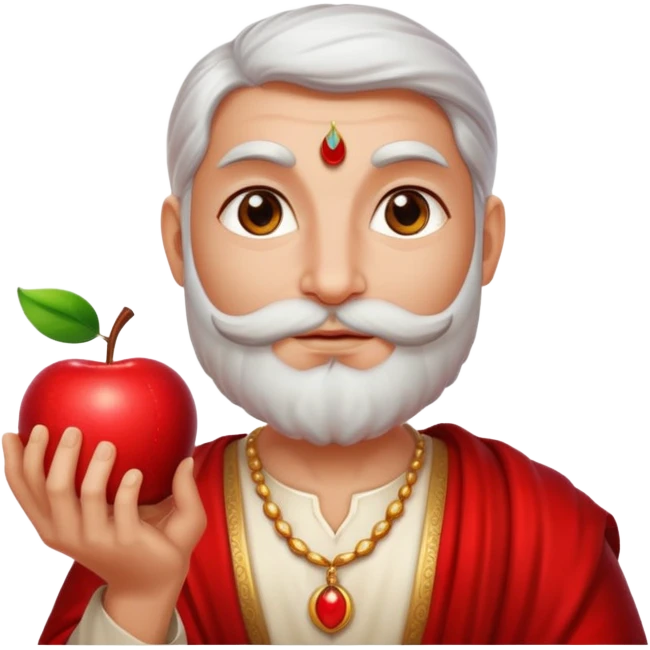 persian god with an apple emoji