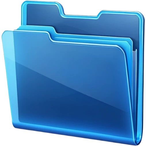 dark blue neon file folder emoji