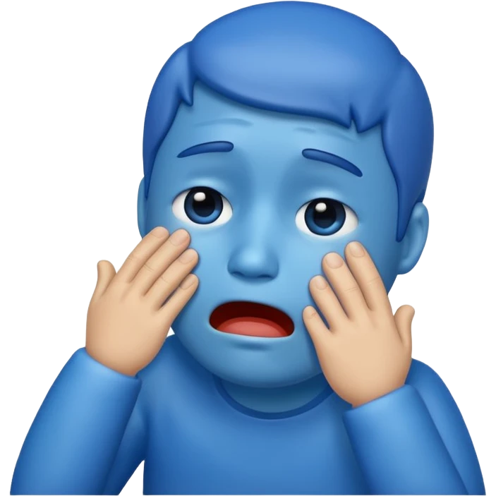 blue guy crying emoji