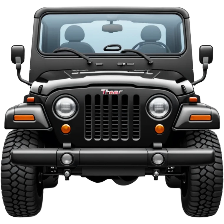 Black mahindra thar emoji