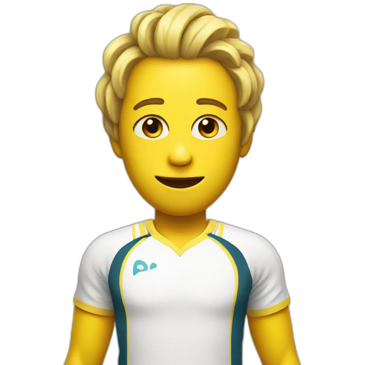 Humanlike Banana in a tennis uniform emoji