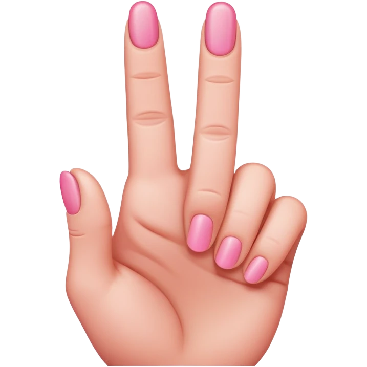 Pink middle finger emoji