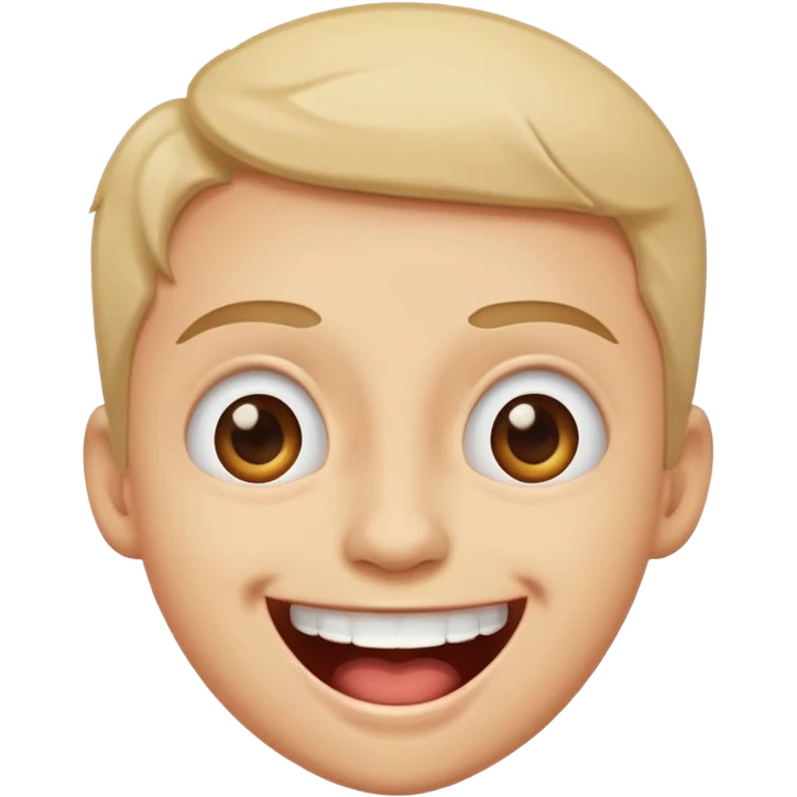 I want an overly excited face that says “I am so excited, I cannot contain. With eyes tightly squeezed closed together and a big grin emoji. With no  eyes  emoji