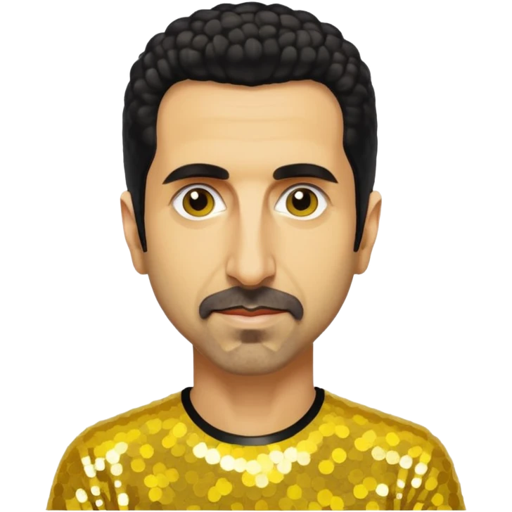 Serj Tankian with yellow sequin shirt emoji