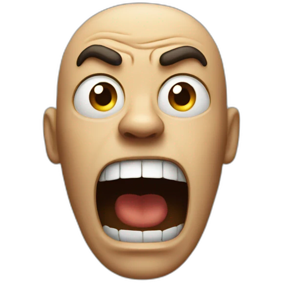 a angry man that is shouting emoji