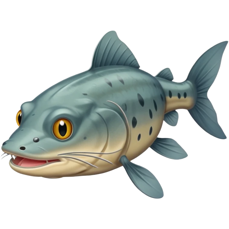Flathead catfish with whiskers emoji