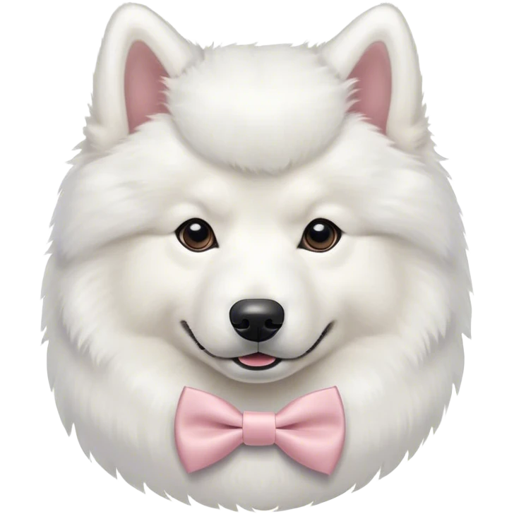 
Samoyed with a pastel bowtie on his neck emoji