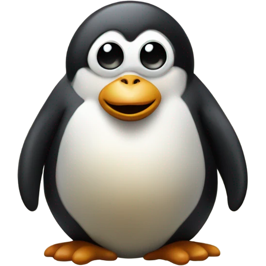 penguin monkey hybrid pooping with fidget spinner emoji