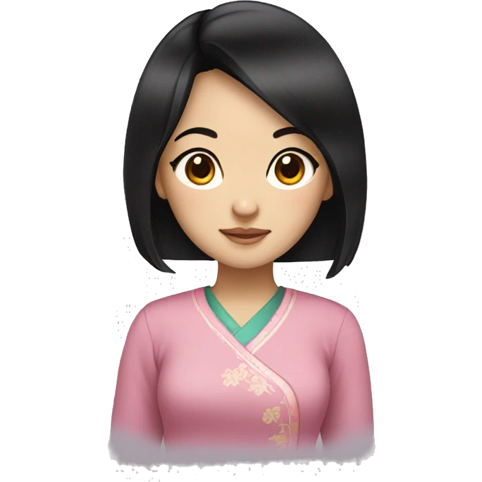 chinese girl with black hair emoji