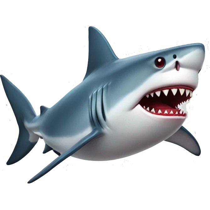 shark with a blood hat emoji