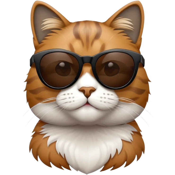 Cool cat wearing black sunglasses emoji