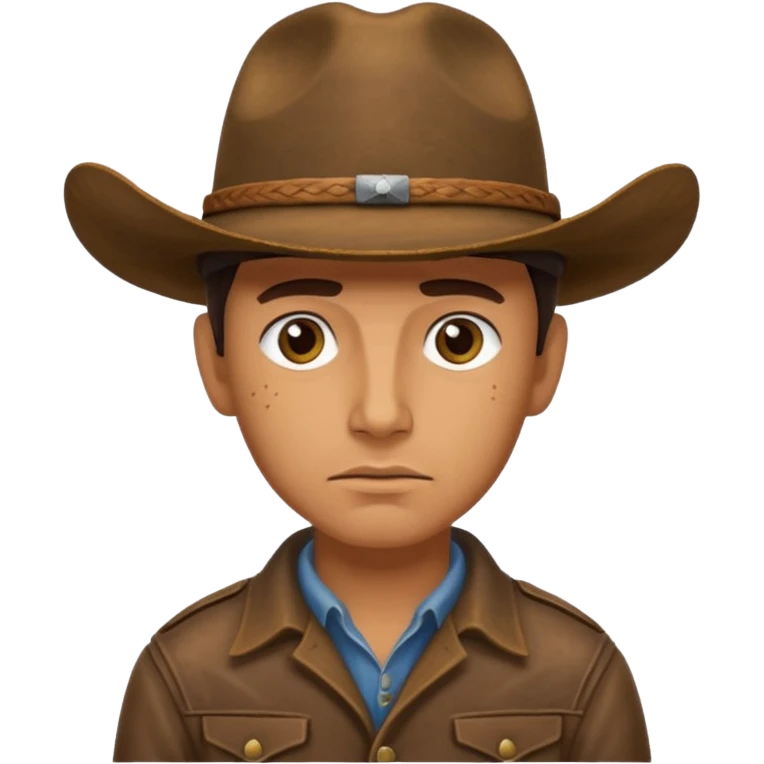 a cowboy with 1000 yard, stare World War II emoji