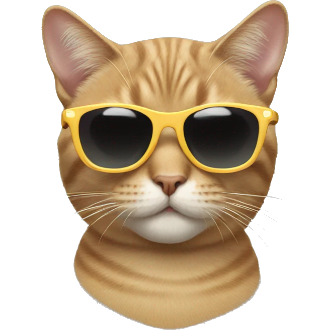 Cat with sunglasses emoji