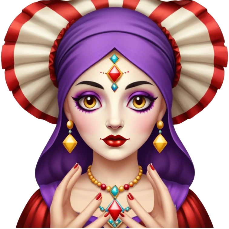 Vintage circus fortune teller emoji