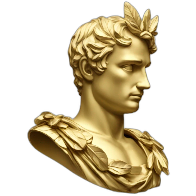Laurel wreath napoleon golden statue emoji