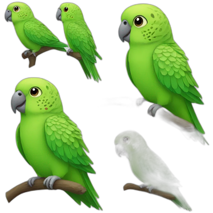 green parakeet emoji