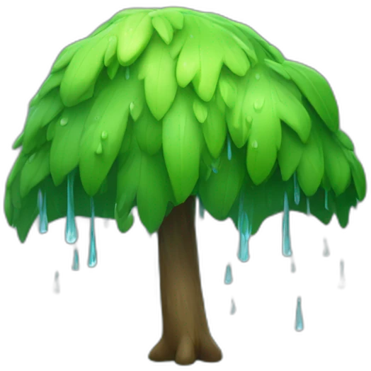 rain in the forest emoji