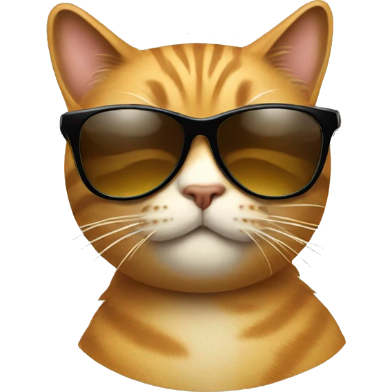 Cool cat with sunglasses  emoji