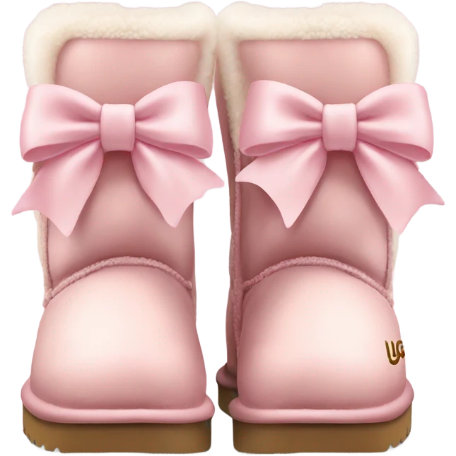 Light pink uggs with bow emoji
