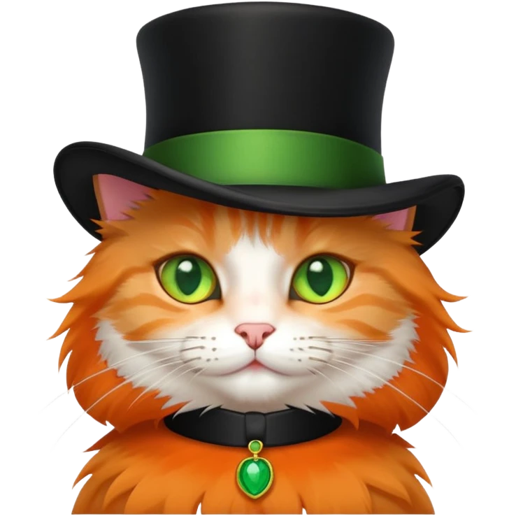 cat wearing a black top hat emoji