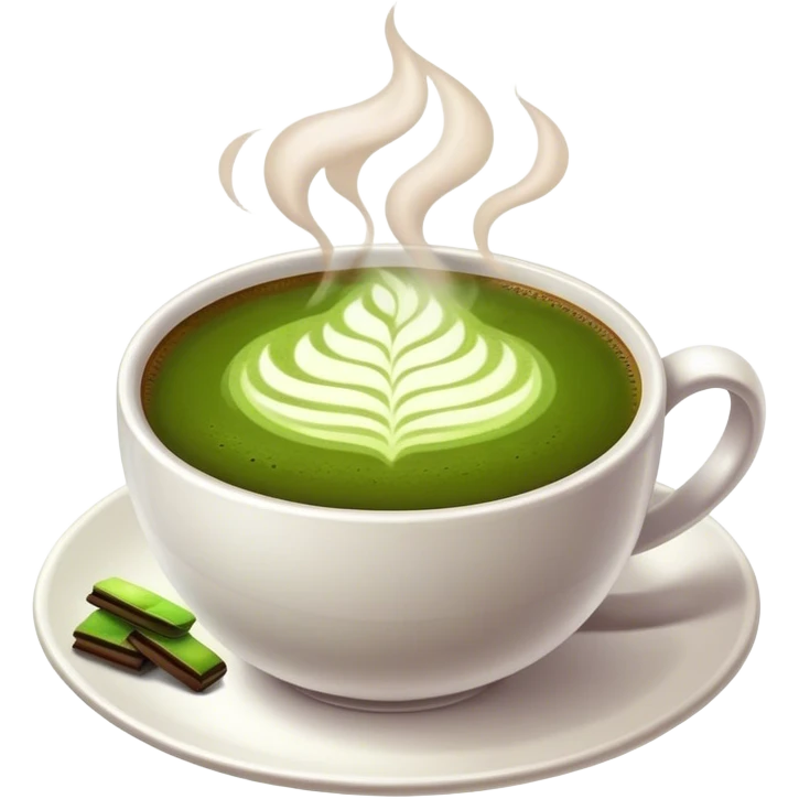 1 cup Coffee near 1 cup matcha emoji