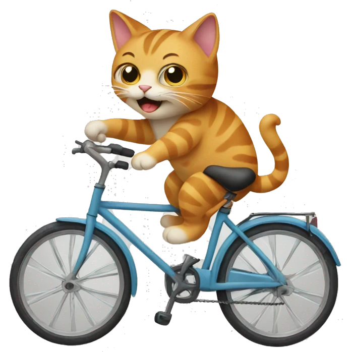 Cat riding a bicycle  emoji