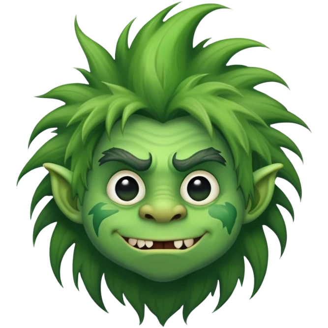 Troll with hair  emoji